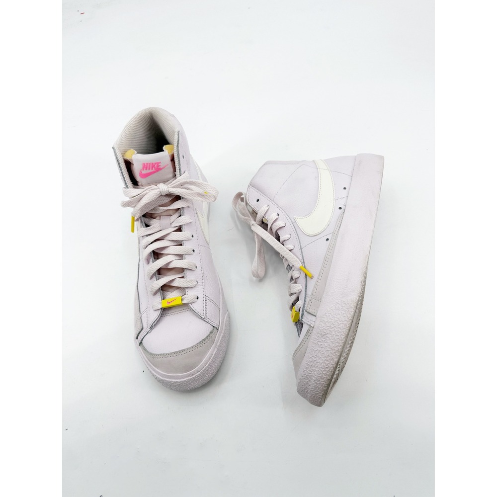 Nike Blazer Mid 77 Digital Pink Leather High Top Sneakers Purple CZ0376 Womens 9